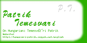 patrik temesvari business card